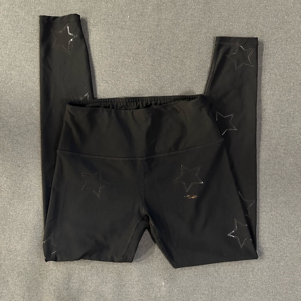 Black leggings with silver stars #leggings